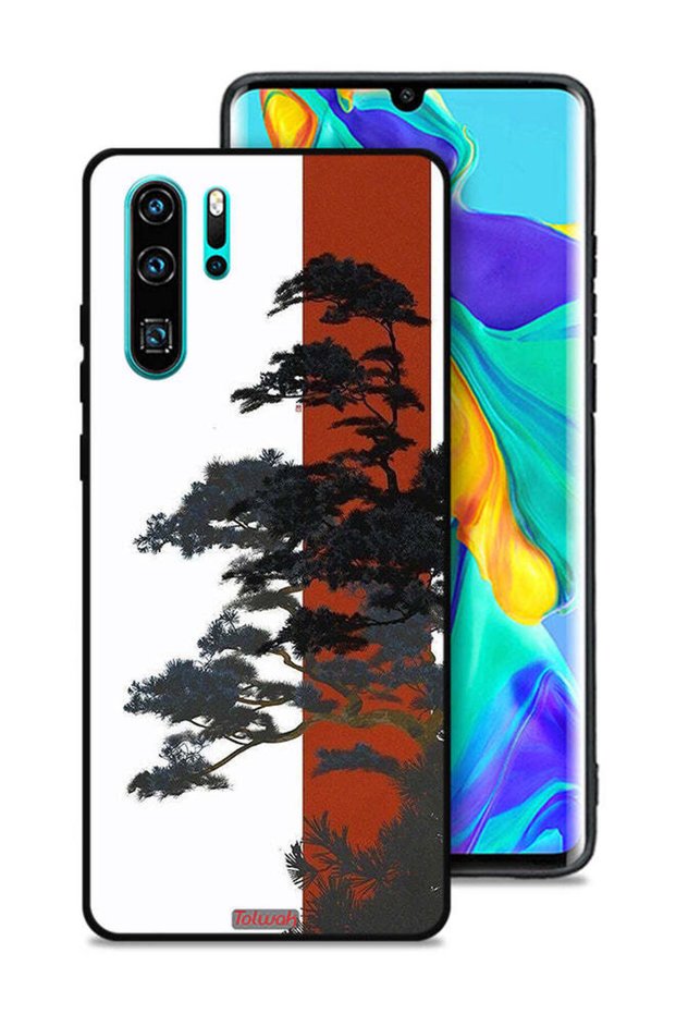 غطاء حماية لهاتف هواوي P30 Pro بتصميم شجرة فنية