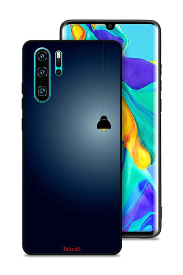 غطاء حماية لهاتف هواوي P30 Pro بتصميم فني معلق بإضاءة
