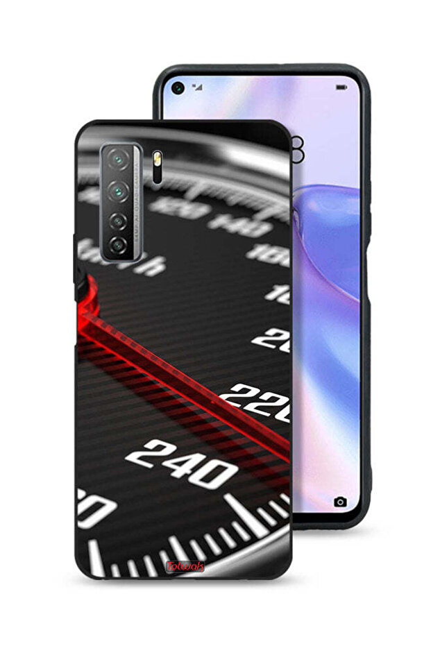 غطاء حماية لهاتف هواوي P40 لايت 5G مع عداد السرعة