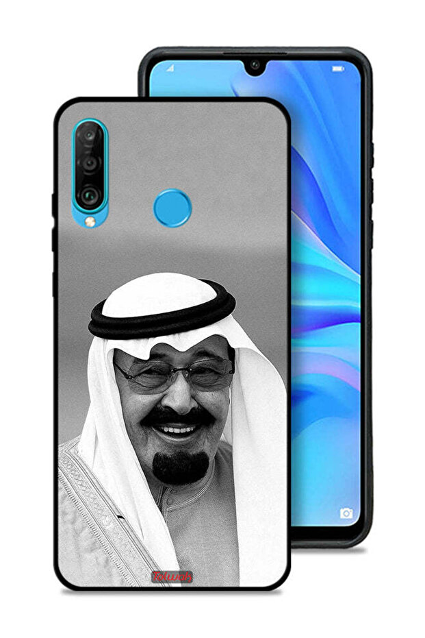 غطاء حماية لهاتف هواوي نوفا 4e صورة الملك عبدالله مبتسماً