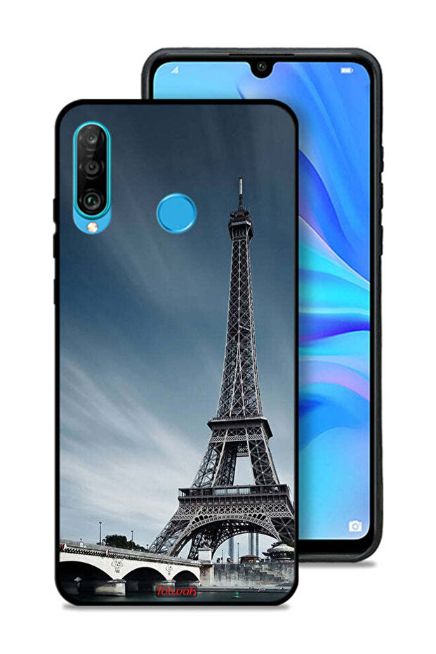 غطاء حماية لهاتف هواوي نوفا 4e بتصميم برج إيفل - 1