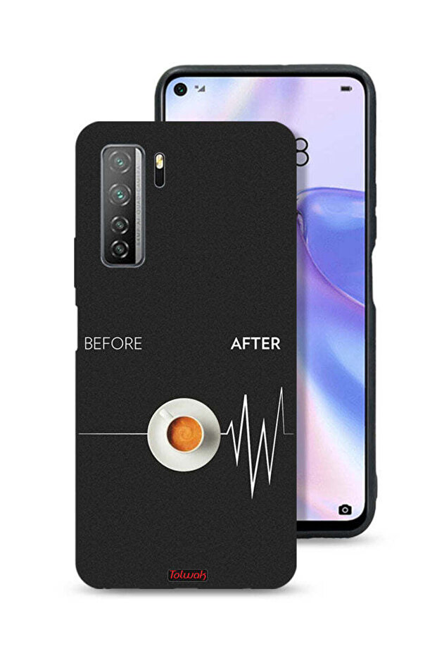 غطاء حماية لهاتف هواوي P40 لايت 5G قبل وبعد