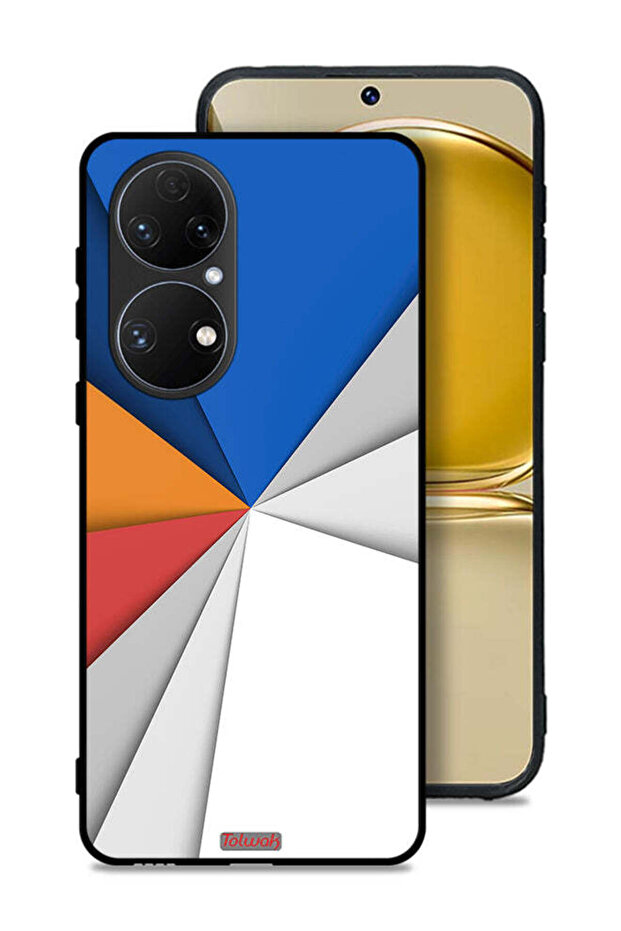 غطاء حماية لهاتف Huawei P50E مصنوع من مادة مطابقة للفن التجريدي