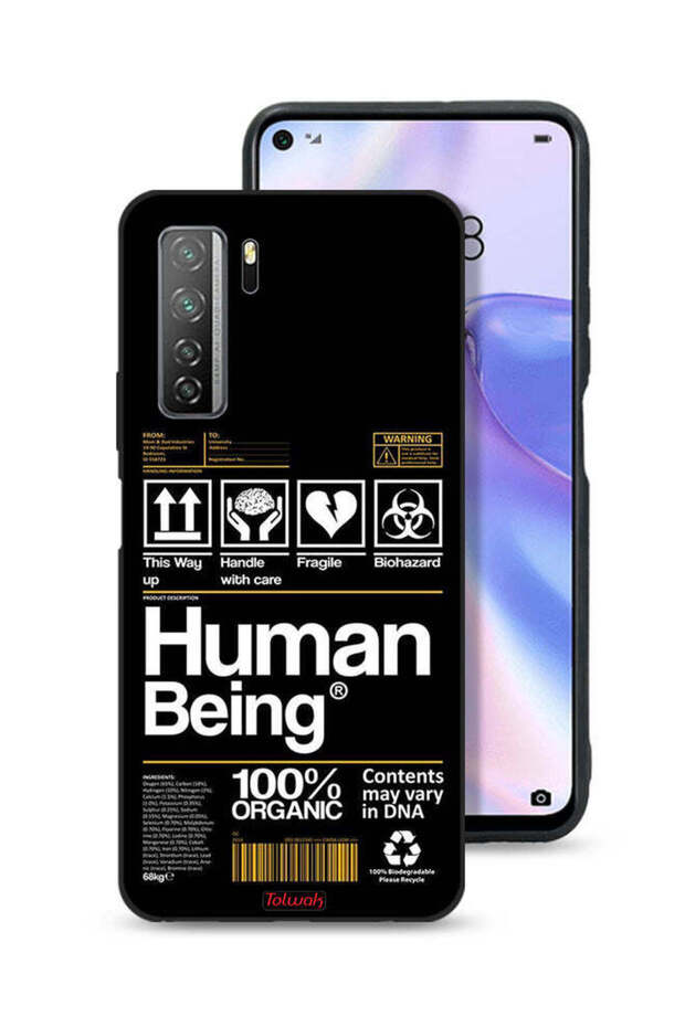 غطاء حماية لهاتف هواوي P40 لايت 5G، ملصق إنسان