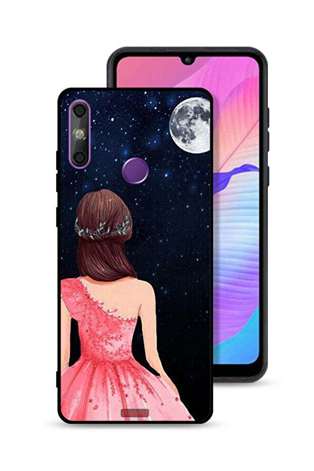 Huawei Enjoy 20e Protective Case Cover Girl And Moon Art