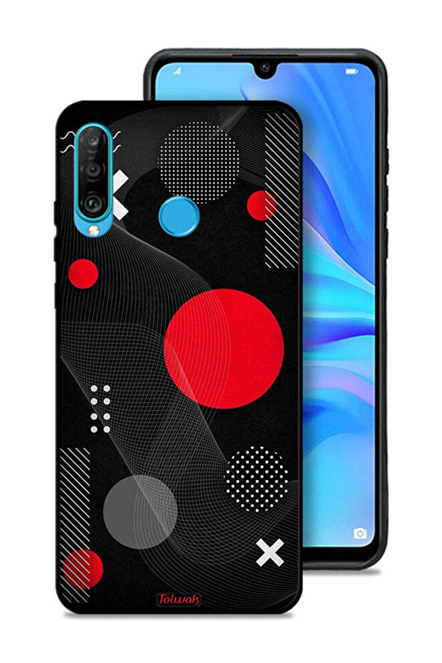 غطاء حماية لهاتف هواوي نوفا 4e بنمط دائري ومتقاطع - 1