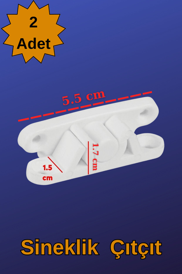 2 ADET Pvc Pimapen Sineklik Çıtçıt ve Kiliti Çarpma - 3