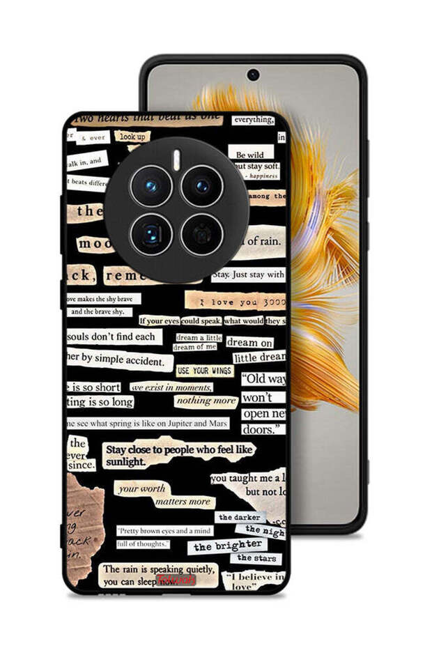 Huawei Mate 50 Protective Case Cover Quotes Stickers