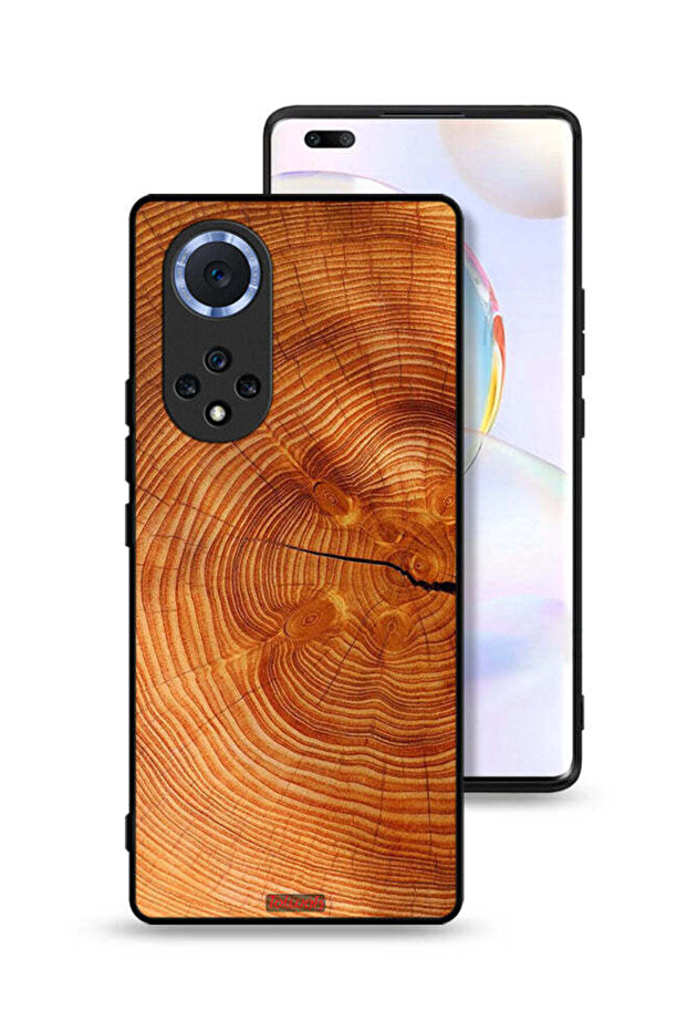غطاء حماية لهاتف Honor 50 Pro مصنوع من الخشب المتصدع