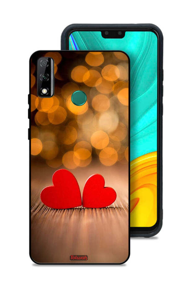غطاء حماية لهاتف هواوي Y8s بتصميم قلبين جميلين