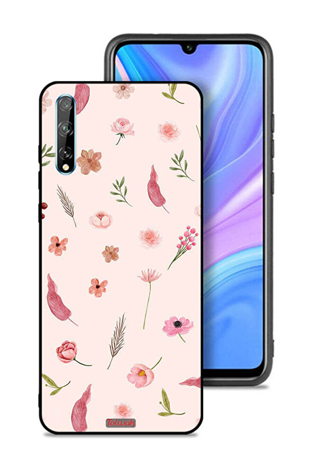 Huawei P Smart S Protective Case Cover Leaves And Roses Pattern