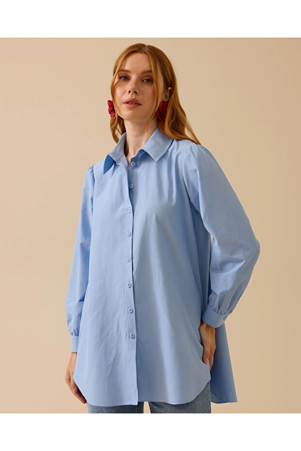 Gömlek Yaka Düğmeli Tunik - 2