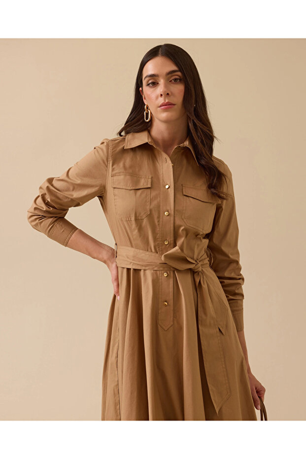 Seçil Elbıse 10002511310002 Vizon - 3