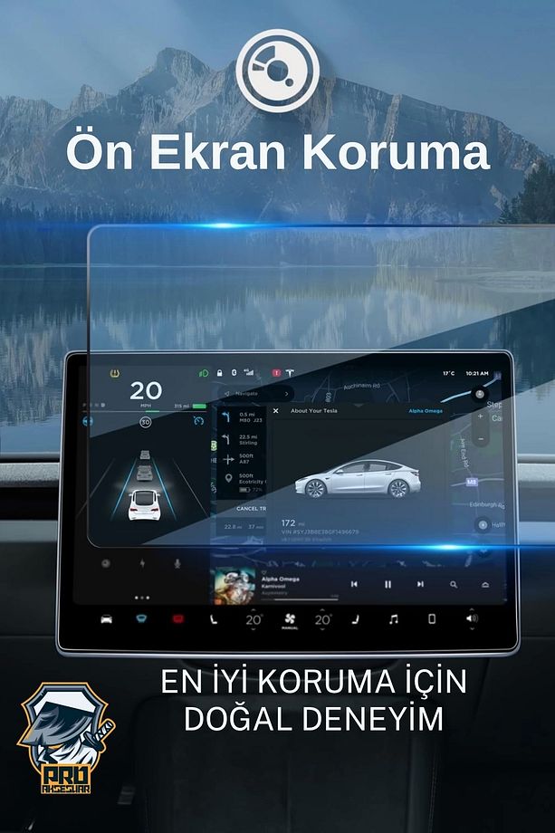 Tesla Model Y Juniper 2025 Parmak İzi Önleyici Nano Ekran Koruyucu Ön ve Yolcu Ekranı İçin 2in1 Ön 1 - 4