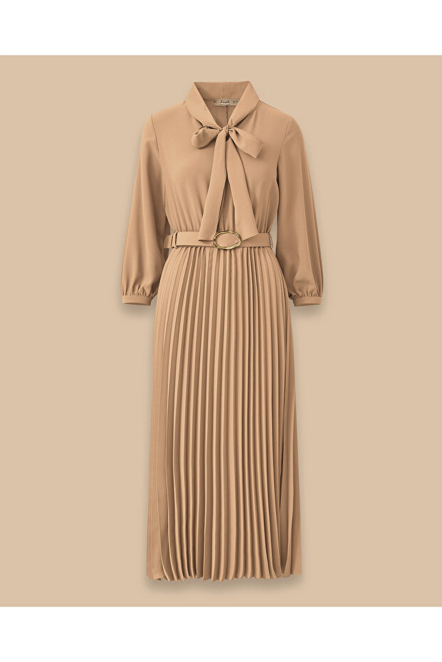 Seçil Şık Elbise-251310001 Bej - 6