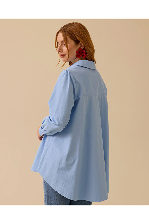 Gömlek Yaka Düğmeli Tunik - 4