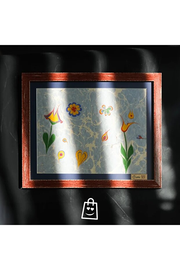 Çerçeveli Ebru Tablo - 3