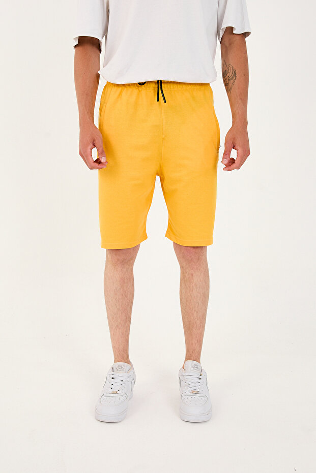 Erkek Pamuklu 2 Fermuar Cepli Şort - 5