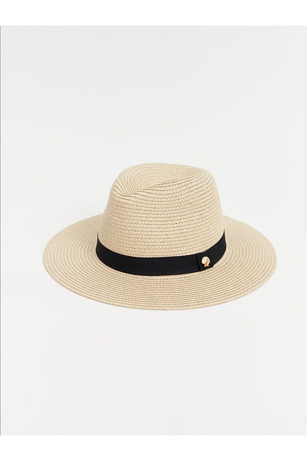 LCW ACCESSORIES Bej Kadın Hasır Fötr Şapka - 2