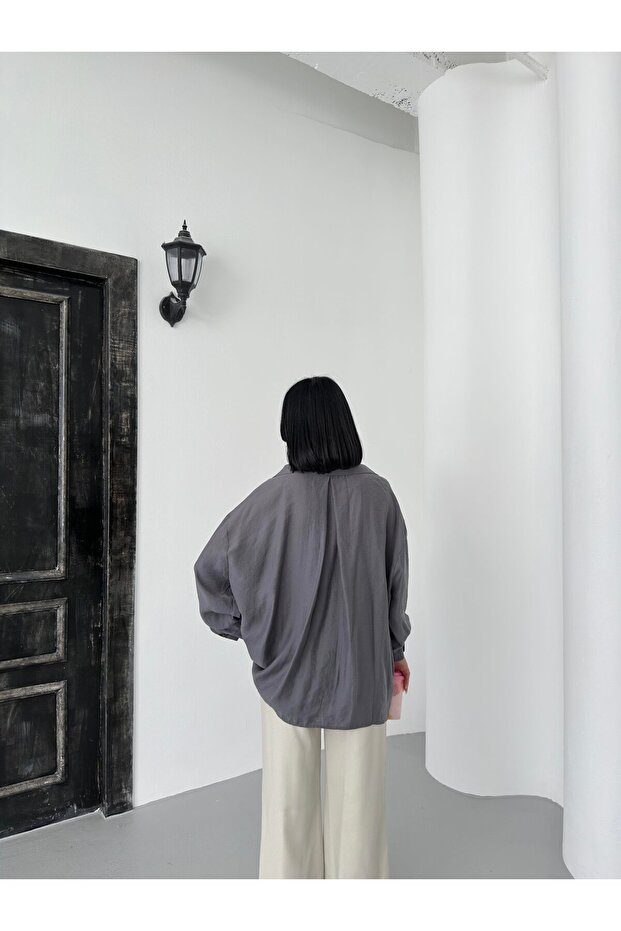 Oversize Kadın Gömlek - 3