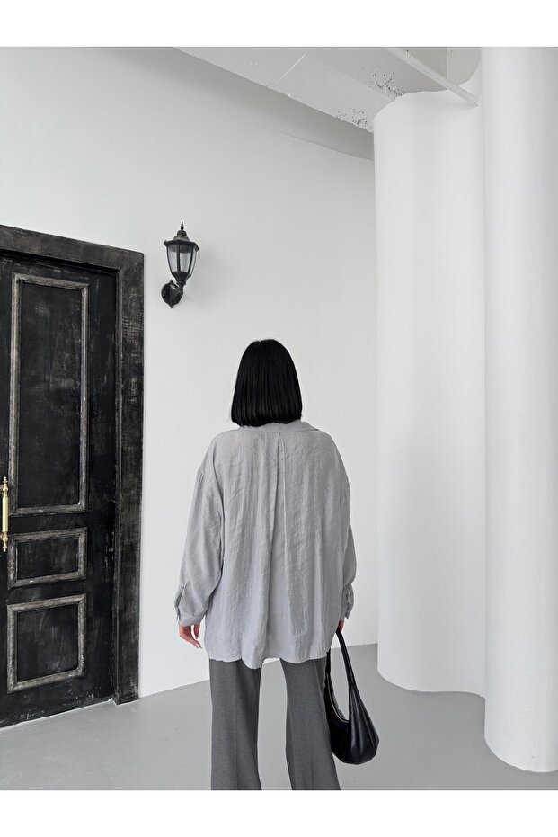 Oversize Kadın Gömlek - 3