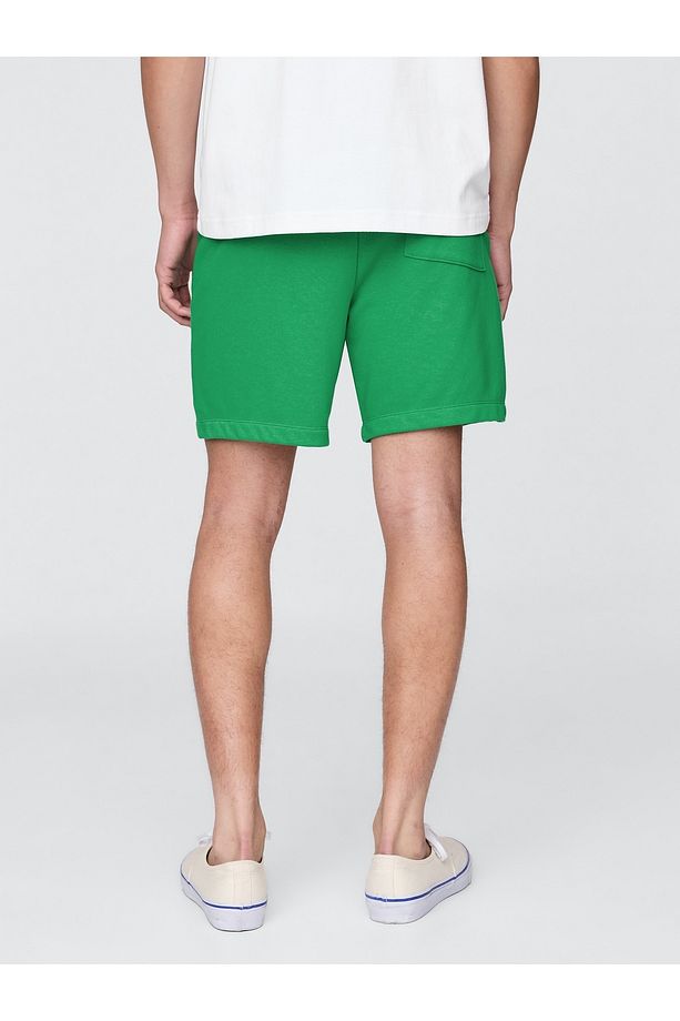 Erkek Yeşil Relaxed Gap Logo Grafik Şort - 5