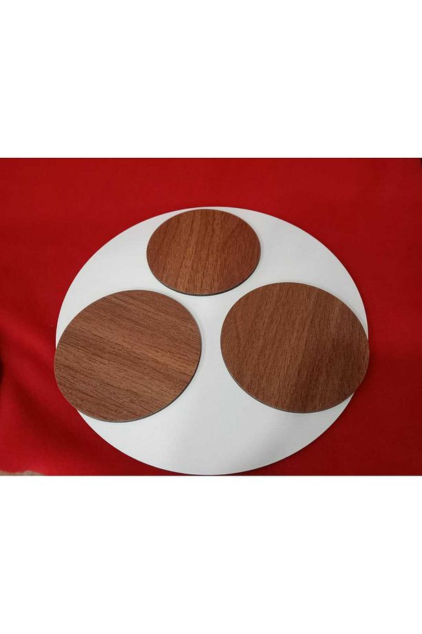 Şık ve Pratik 6'lı Altlık Seti – 3 Tabak + 3 Bardak Altlığı (10 cm & 5 cm) - 6