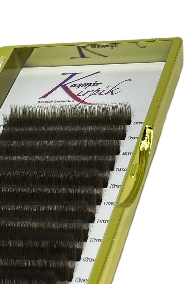 Kaşmir Kirpik Çek Bırak Kahverengi C mix 0.05 mm mix kutu - 2