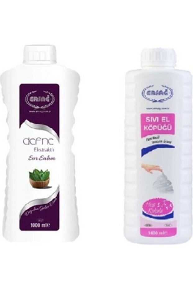 Ersağ Liquid Soap with Laurel Extract 1000 ml and Liquid Hand Foam 1000 ml