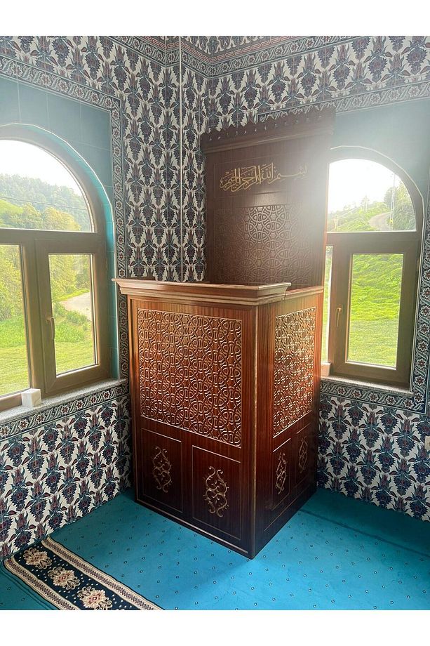 Hazır Camii Vaaz Kürsüsü - Mescit Kürsüsü, Modüler 90x95x235 Cm - 1