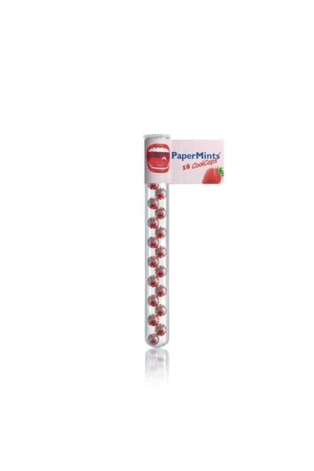 Paper Mints Cool Caps 32tubes Strawberry (6402) --- بيبرمنتس كرات النعناع 32حبة بالفراولة