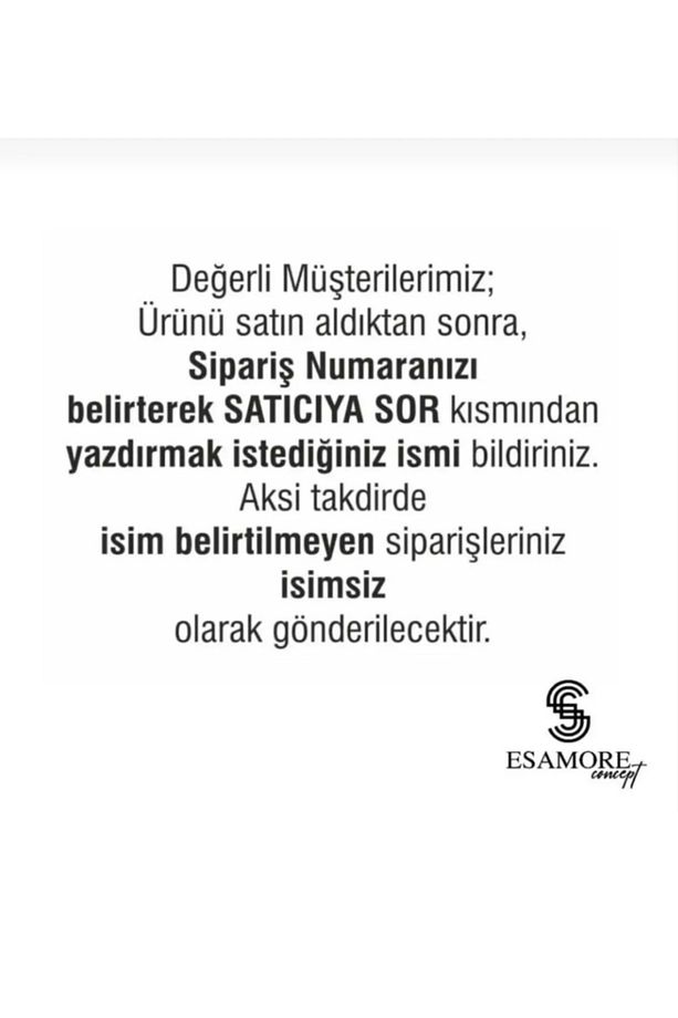 Soyisminize ve İsminize Özel Ahşap Antrasit Zemin Gold Yazılı Kapı Süsü - 8