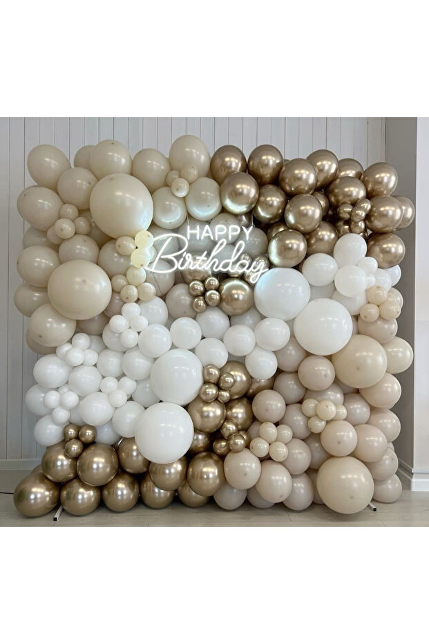 Sea Sand Beige Gold Chrome Balloon Chain 100 Pcs