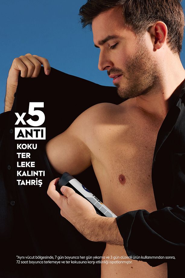 MEN Erkek Sprey Deodorant Black&White Invisible Original 200ml, 72 Saat Anti-perspirant, X3 Adet - 5