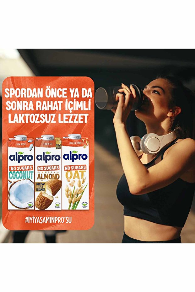 Şekersiz Badem Sütü 1 L Vegan Laktozsuz Bitkisel Bazlı - 4