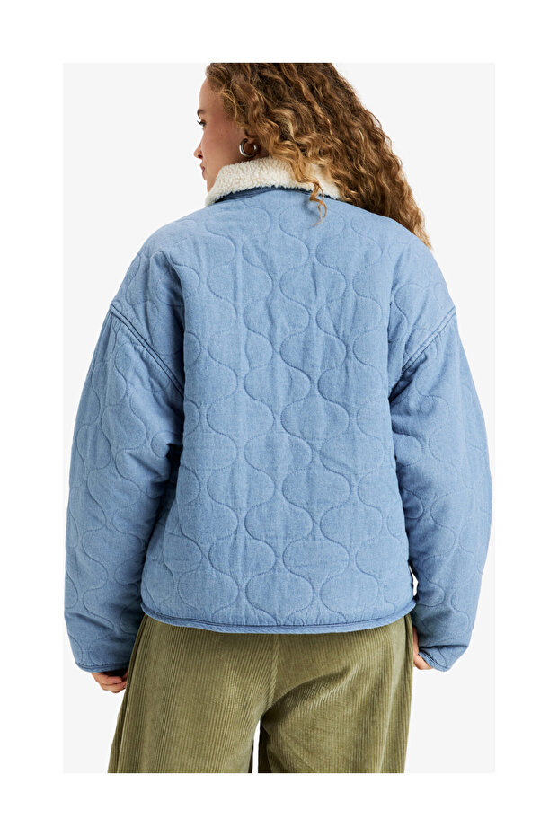 Not so Basic - Sherpa Lined Denim Jacket for Women - 3