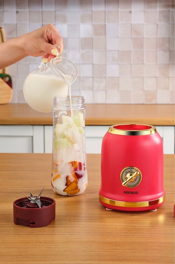 Retro Personal Kişisel Smoothie Blender Red - 5