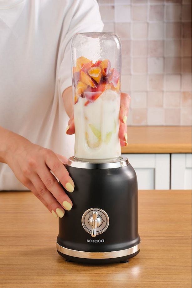 Retro Personal Kişisel Smoothie Blender Black - 7