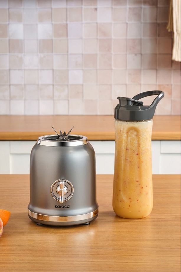 Retro Personal Kişisel Smoothie Blender Grey - 7