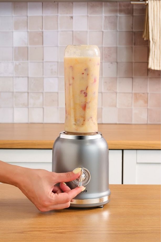 Retro Personal Kişisel Smoothie Blender Grey - 6