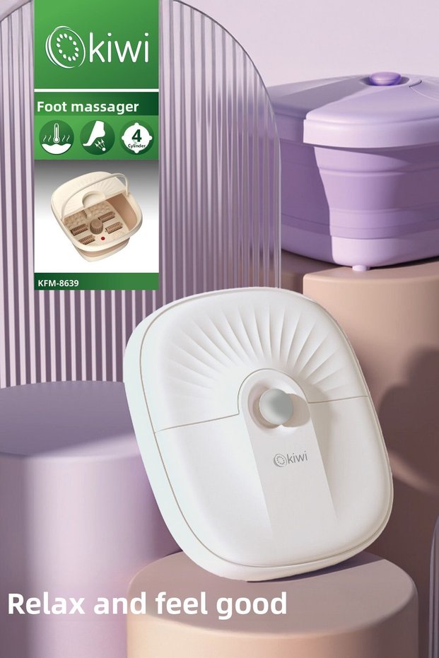 Kfm-8639 Portable Foldable Infrared Function Fatigue Relief Foot Massager White