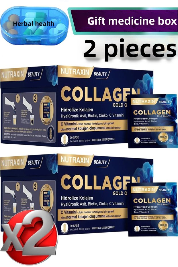 2 pieces collagen 10,000 mg-(type1-type3) 30 pieces sachet collagen pineapple flavored