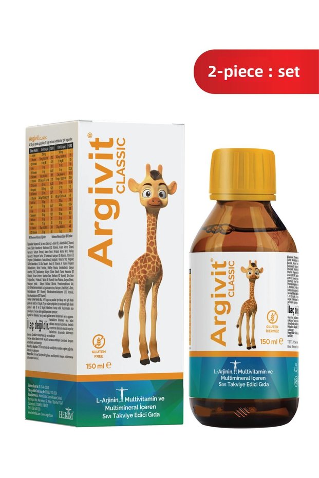 Natural Syrup with L-Arginine and Multivitamins 150 ml - Orange and Vanilla Flavor