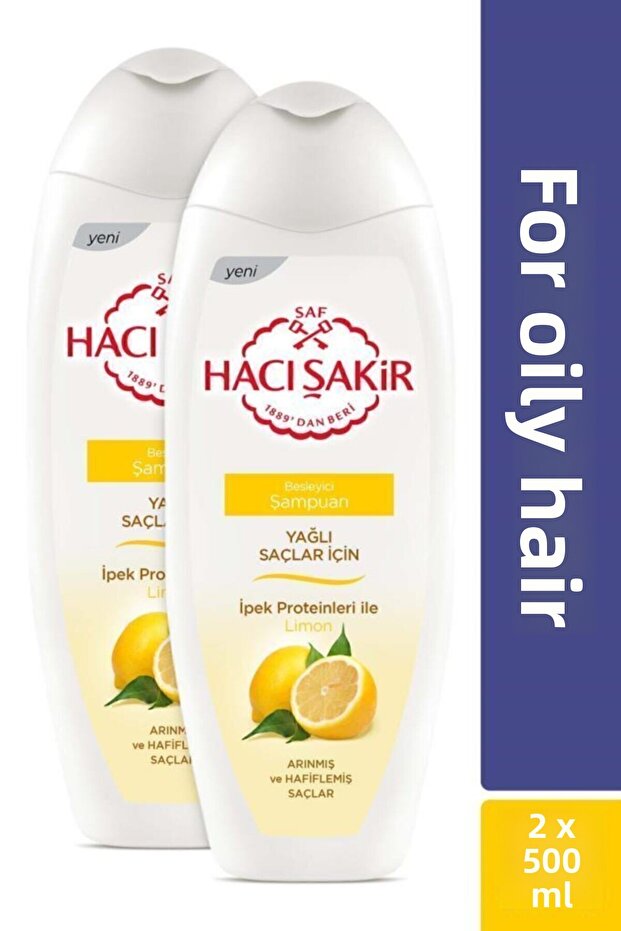 Lemon Nourishing Shampoo & Conditioner for Oily Hair 2 in 1 500 ml X2 Pieces
