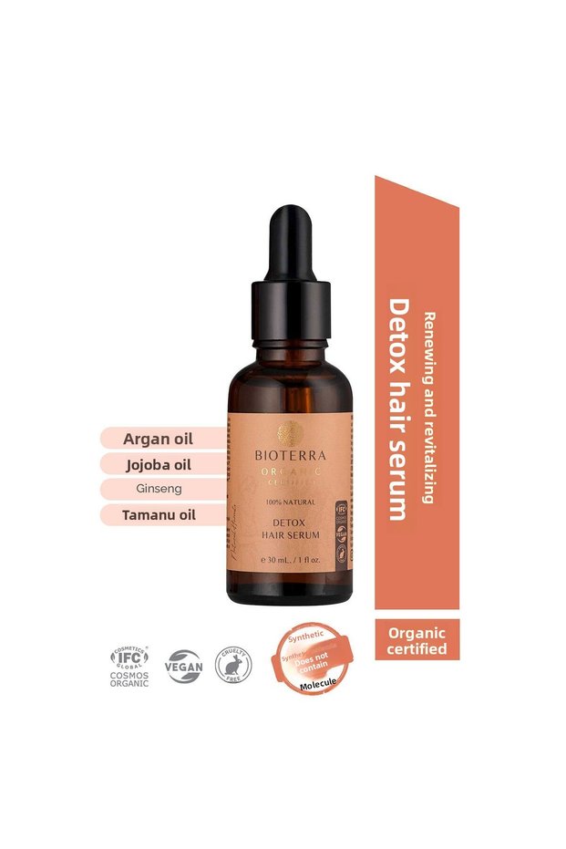 Organic Detox Hair Serum |   Nourishes & Strengthens Hair Roots - 30m