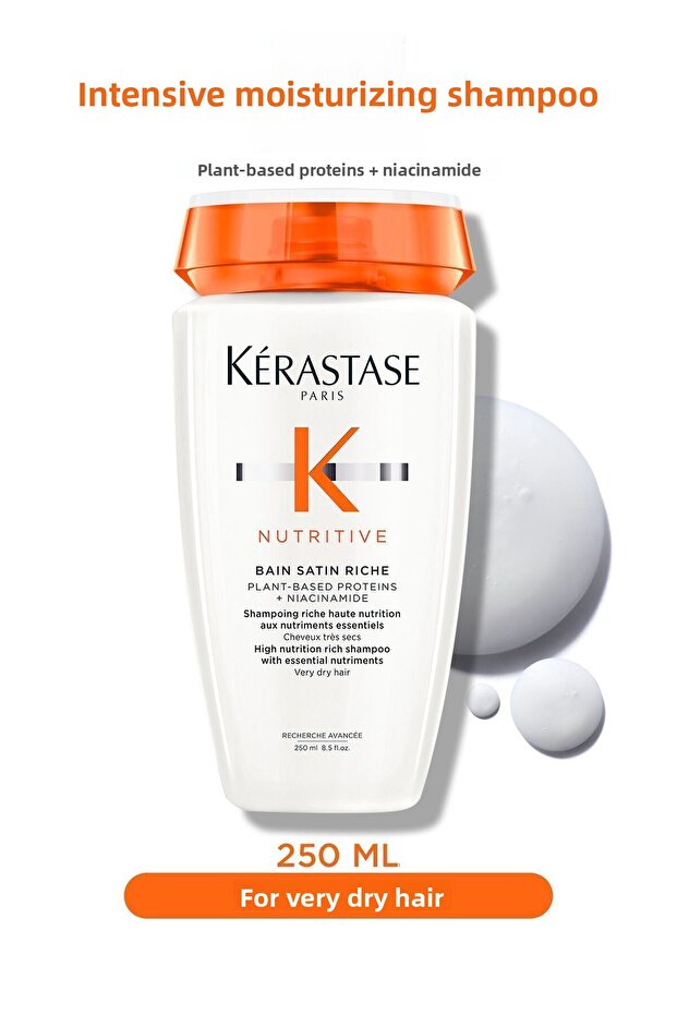 250 ml Nutritive Bain Satin Riche Moisturizing Shampoo - Sevgiligülker48