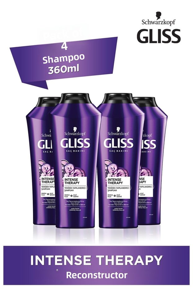 Intense Therapy Restructuring Shampoo 360 ml 4-Pack Set.hnkl.437