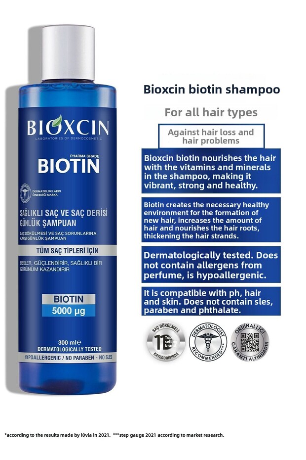Biotin Shampoo 300 Ml - Sensitive Scalp Set of 4 - 2