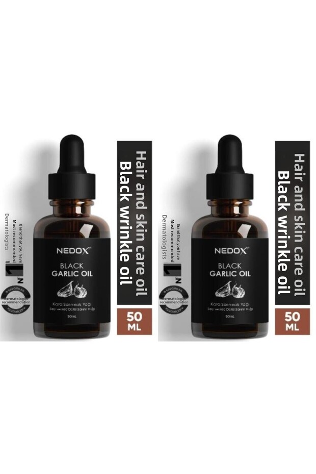 2 Pieces of Black Garlic Oil Special for Severely Damaged and Shedding Hair 50 ml
