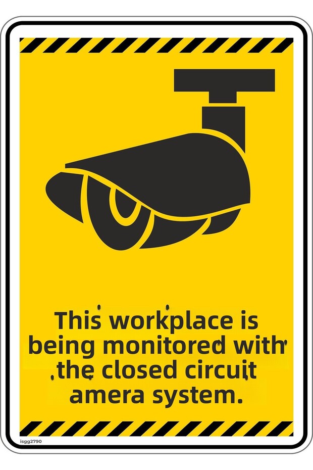 25X35Cm/Phosphor Composite/This Workplace Is Being Monitored by a Closed-Circuit Television Camera System/V5-2